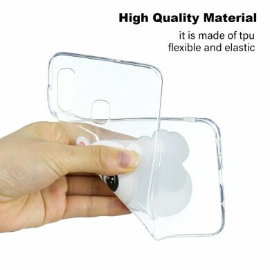 Силіконовий (TPU) чохол Deexe Pretty Glossy для Samsung Galaxy A30 (A305) / A20 (A205), Panda Holding a Bottle