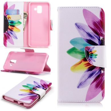 Чехол-книжка Deexe Color Wallet для Samsung Galaxy A6 2018 (A600) - Pastel Flower