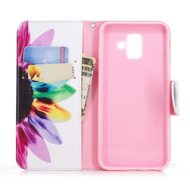 Чехол-книжка Deexe Color Wallet для Samsung Galaxy A6 2018 (A600) - Pastel Flower