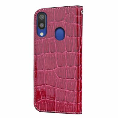 Чехол-книжка Deexe Glittery Crocodile для Samsung Galaxy A40 (А405) - Red