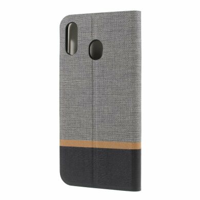 Чохол-книжка Deexe Lines Texture для Samsung Galaxy M20 (M205) - Grey
