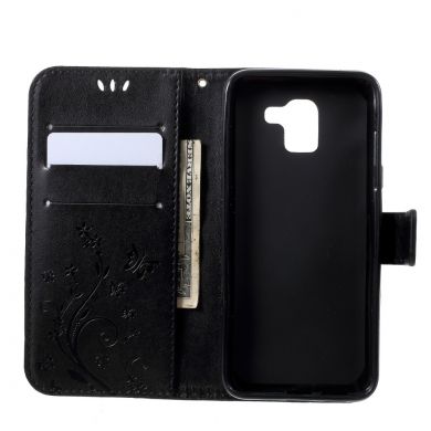 Чехол-книжка UniCase Flower Pattern для Samsung Galaxy J6 2018 (J600) - Black