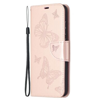 Чехол UniCase Butterfly Pattern для Samsung Galaxy A52 (A525) / A52s (A528) - Rose Gold