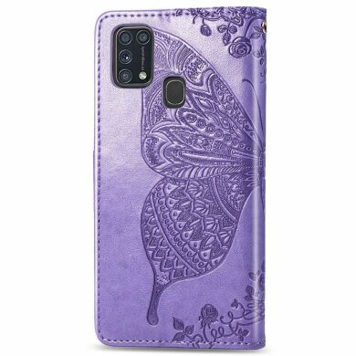 Чехол UniCase Butterfly Pattern для Samsung Galaxy M31 (M315) - Light Purple