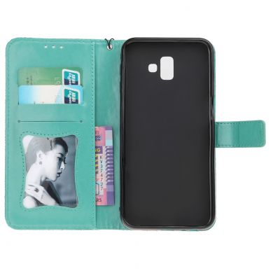 Чехол UniCase Leaf Wallet для Samsung Galaxy J6+ (J610) - Cyan