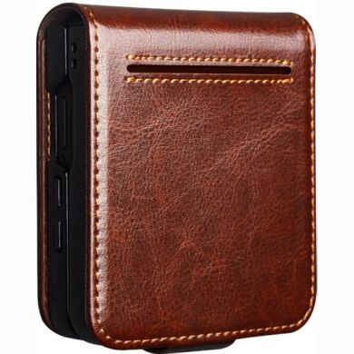 Кожаный чехол QIALINO Classic Case (FF) для Samsung Galaxy Flip 8 - Brown