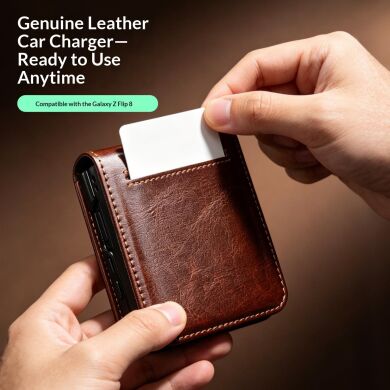 Кожаный чехол QIALINO Classic Case (FF) для Samsung Galaxy Flip 8 - Brown