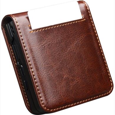 Кожаный чехол QIALINO Classic Case (FF) для Samsung Galaxy Flip 8 - Brown