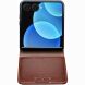 Кожаный чехол QIALINO Classic Case (FF) для Samsung Galaxy Flip 8 - Brown. Фото 2 из 12