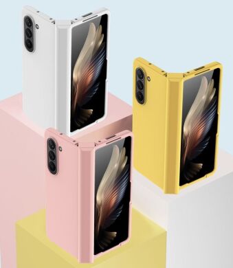 Пластиковый чехол Deexe Hinge Case для Samsung Galaxy Fold 6 - Yellow