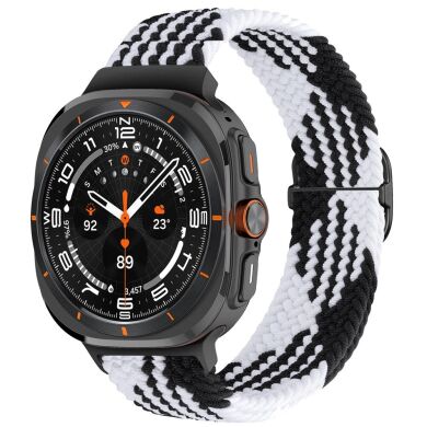 Ремешок Deexe Braided Strap для Samsung Galaxy Watch Ultra (47mm) - Black / White