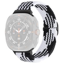 Ремінець Deexe Braided Strap для Samsung Galaxy Watch Ultra (47mm) - Black / White