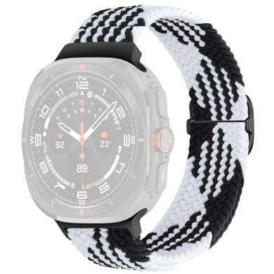 Ремешок Deexe Braided Strap для Samsung Galaxy Watch Ultra (47mm) - Black / White