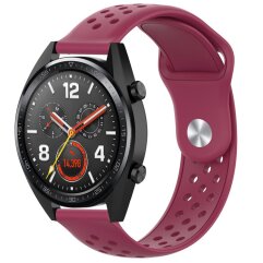 Ремінець Deexe Dot Style для годинників з шириною кріплення 20мм - Wine Red