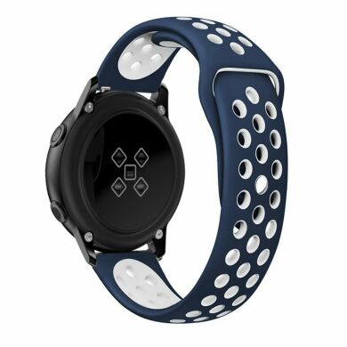 Ремешок Deexe Dual Color для Samsung Galaxy Watch Active - Blue / White