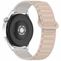 Ремешок Deexe Flexible Fit для часов с шириной крепления 20 мм - Milk Tea / Rock White