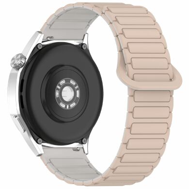 Ремешок Deexe Flexible Fit для часов с шириной крепления 20 мм - Milk Tea / Rock White