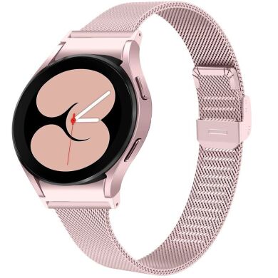 Ремінець Deexe Milanese Bracelet для Samsung Galaxy Watch 4 / 4 Classic / 5 / 5 Pro / 6 / 6 Classic / 7 / FE - Rose Pink