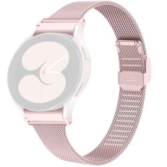 Ремешок Deexe Milanese Bracelet для Samsung Galaxy Watch 4 / 4 Classic / 5 / 5 Pro / 6 / 6 Classic / 7 / FE - Rose Pink