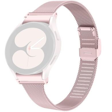 Ремінець Deexe Milanese Bracelet для Samsung Galaxy Watch 4 / 4 Classic / 5 / 5 Pro / 6 / 6 Classic / 7 / FE - Rose Pink