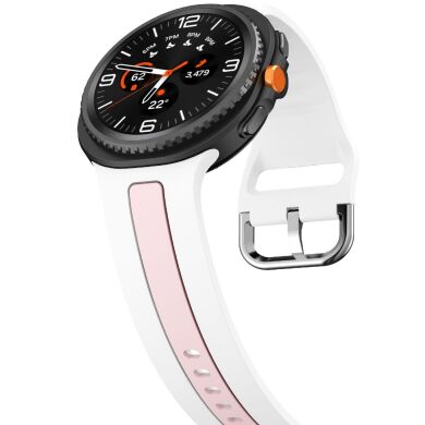 Ремешок Deexe Sport Strap для Samsung Galaxy Watch 8 (40/44mm) / 8 Classic - White / Pink