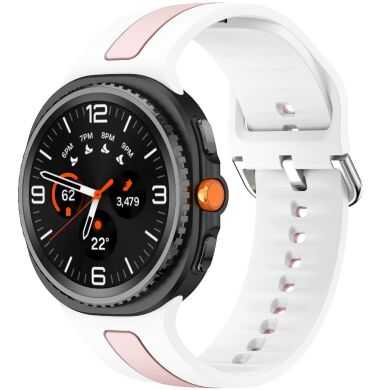 Ремешок Deexe Sport Strap для Samsung Galaxy Watch 8 (40/44mm) / 8 Classic - White / Pink