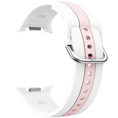 Ремешок Deexe Sport Strap для Samsung Galaxy Watch 8 (40/44mm) / 8 Classic - White / Pink