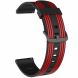 Ремінець Deexe Twill Color Strap для годинників з шириною кріплення 22мм - Black / Red