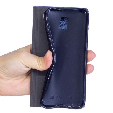 Чохол-книжка UniCase Cross Texture для Samsung Galaxy J3 2017 (J330), Блакитний