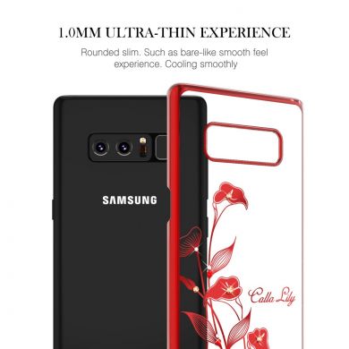 Пластиковый чехол KINGXBAR Diamond Flower для Samsung Galaxy Note 8 (N950) - Red Flower