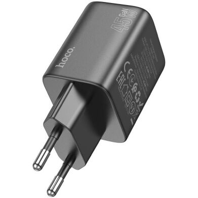 Сетевое зарядное устройство Hoco N42 Elogiado 2C PD45W + кабель Type to Type-C - Black