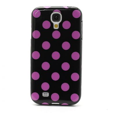 Силиконовая накладка Deexe Dot Style для Samsung Galaxy S4 (i9500) - Purple