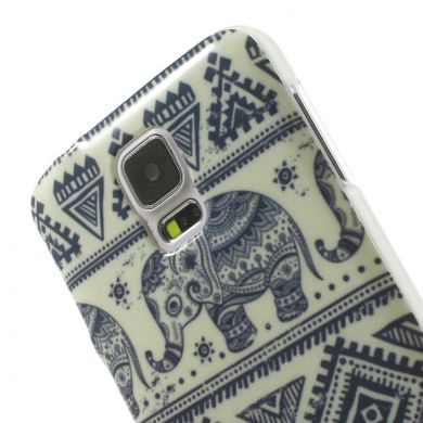 Силиконовая накладка Deexe Life Style для Samsung Galaxy S5 (G900) - Aztec Pattern