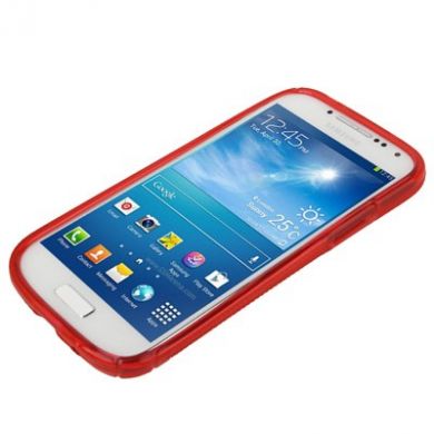 Силиконовая накладка Deexe S Line для Samsung Galaxy S4 mini (i9190/9192) - Red