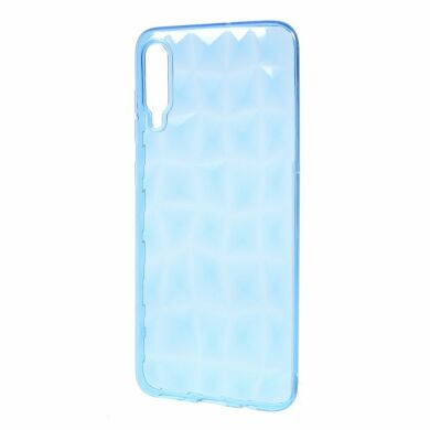 Силиконовый чехол Deexe 3D Diamond Texture для Samsung Galaxy A70 (A705) - Blue
