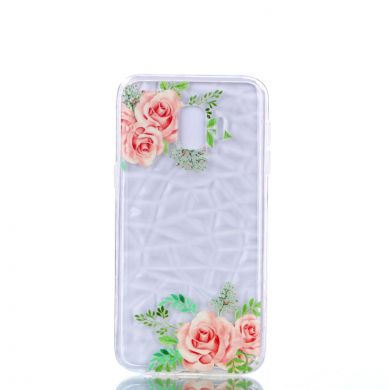 Силиконовый чехол UniCase 3D Diamond Pattern для Samsung Galaxy J2 Core (J260) - Pink Flower