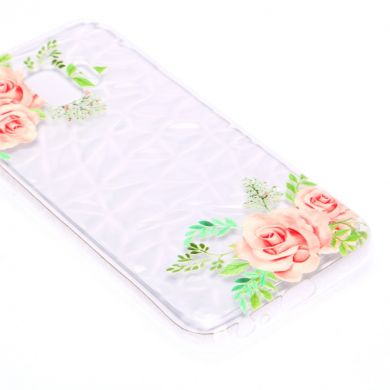 Силіконовий чохол UniCase 3D Diamond Pattern для Samsung Galaxy J2 Core (J260) - Pink Flower
