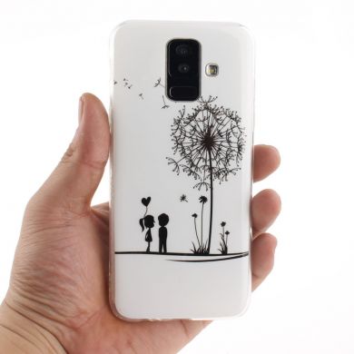 Силиконовый (TPU) чехол Deexe Life Style для Samsung Galaxy A6+ 2018 (A605) - Lovers and Dandelion