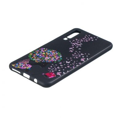 Силиконовый (TPU) чехол Deexe Life Style для Samsung Galaxy A7 2018 (A750) - Flowered Girl and Butterfly
