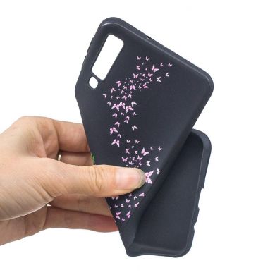 Силиконовый (TPU) чехол Deexe Life Style для Samsung Galaxy A7 2018 (A750) - Flowered Girl and Butterfly