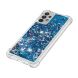 Силиконовый (TPU) чехол Deexe Liquid Glitter для Samsung Galaxy A32 (А325) - Blue Hearts. Фото 3 из 7