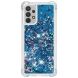 Силіконовий (TPU) чохол Deexe Liquid Glitter для Samsung Galaxy A32 (А325) - Blue Hearts