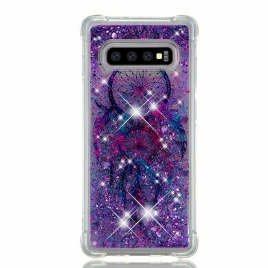 Силиконовый (TPU) чехол Deexe Liquid Glitter для Samsung Galaxy S10 Plus (G975) - Dream Catcher