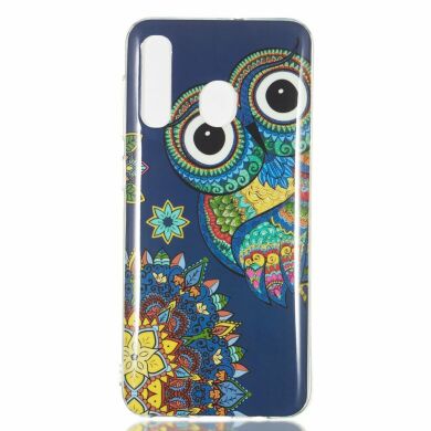 Силіконовий (TPU) чохол Deexe LumiCase для Samsung Galaxy A50 (A505) - Owl Pattern