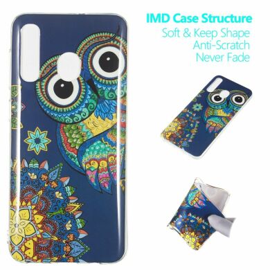Силіконовий (TPU) чохол Deexe LumiCase для Samsung Galaxy A50 (A505) - Owl Pattern