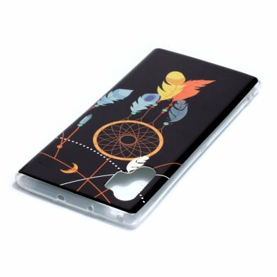Силиконовый (TPU) чехол Deexe LumiCase для Samsung Galaxy Note 10+ (N975) - Feather Dream Catcher