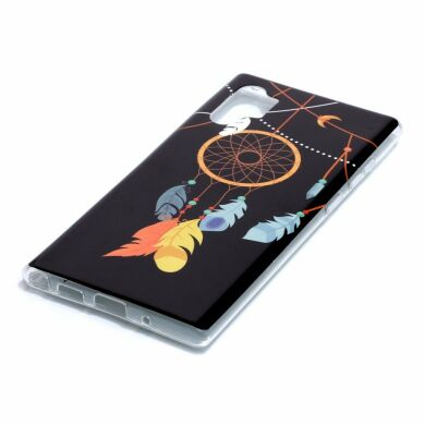 Силиконовый (TPU) чехол Deexe LumiCase для Samsung Galaxy Note 10+ (N975) - Feather Dream Catcher