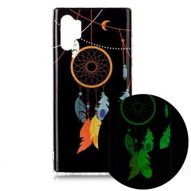Силиконовый (TPU) чехол Deexe LumiCase для Samsung Galaxy Note 10+ (N975) - Feather Dream Catcher