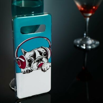 Силіконовий (TPU) чохол Deexe LumiCase для Samsung Galaxy S10 (G973) - Dog Listening to Music