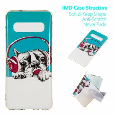 Силіконовий (TPU) чохол Deexe LumiCase для Samsung Galaxy S10 (G973) - Dog Listening to Music